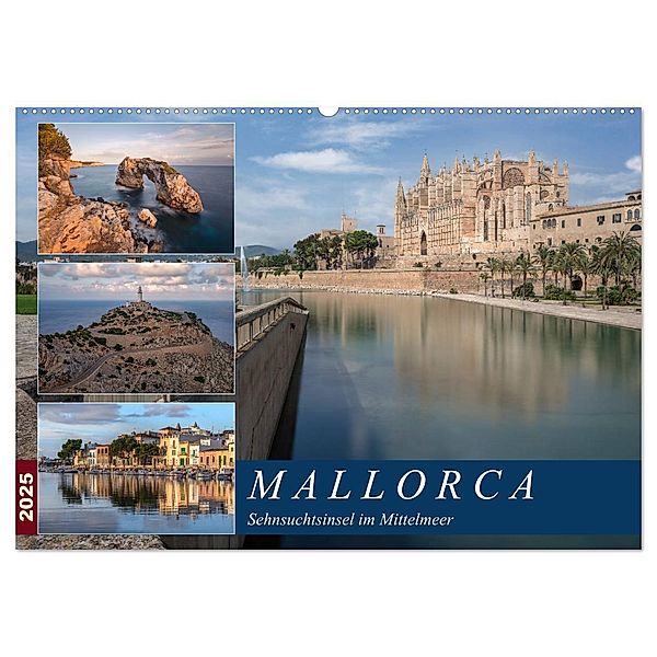 Mallorca, Sehnsuchtsinsel im Mittelmeer (Wandkalender 2025 DIN A2 quer), CALVENDO Monatskalender, Calvendo, Joana Kruse