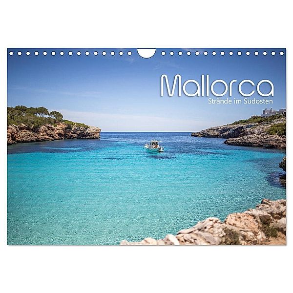 Mallorca - Strände im Südosten (Wandkalender 2024 DIN A4 quer), CALVENDO Monatskalender, Gert Pöder