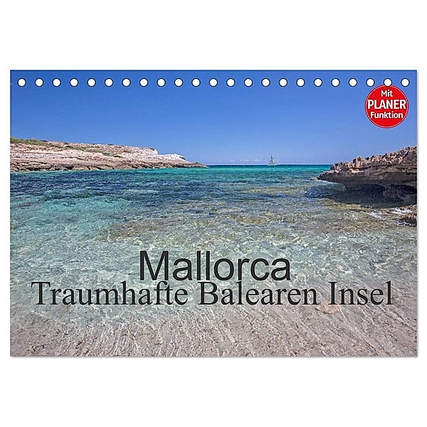 Mallorca - Traumhafte Balearen Insel (Tischkalender 2024 DIN A5 quer), CALVENDO Monatskalender, Andrea Potratz