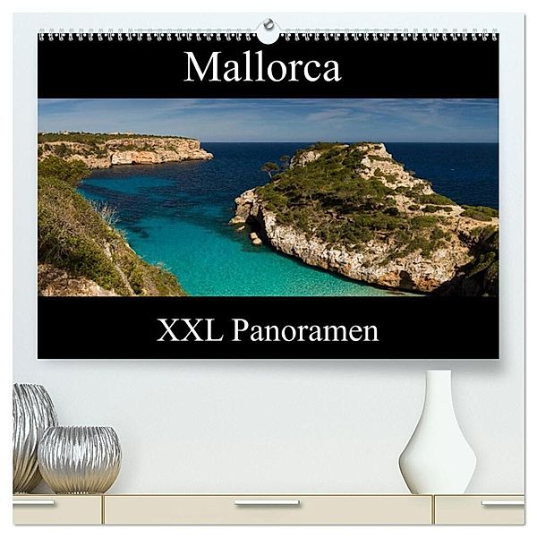 Mallorca - XXL Panoramen (hochwertiger Premium Wandkalender 2024 DIN A2 quer), Kunstdruck in Hochglanz, Juergen Schonnop