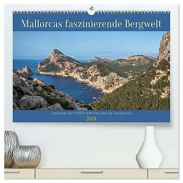 Mallorcas faszinierende Bergwelt (hochwertiger Premium Wandkalender 2024 DIN A2 quer), Kunstdruck in Hochglanz, Frank Brehm