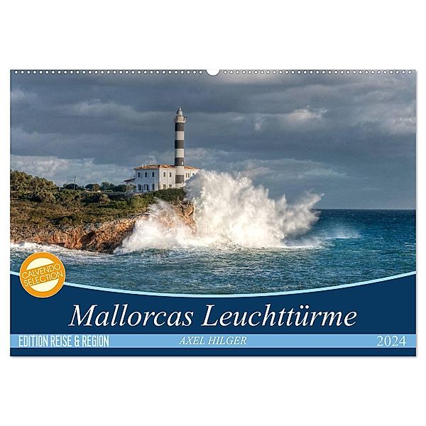 Mallorcas Leuchttürme (Wandkalender 2024 DIN A2 quer), CALVENDO Monatskalender, Axel Hilger