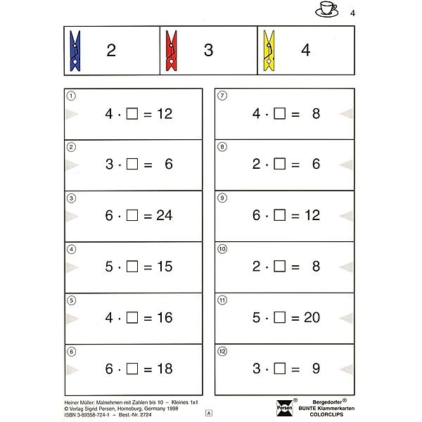 Malnehmen mit Zahlen bis 10. Kleines 1 x 1, Heiner Müller