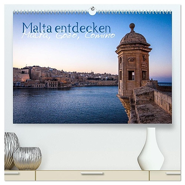 Malta entdecken Malta, Gozo, Comino (hochwertiger Premium Wandkalender 2024 DIN A2 quer), Kunstdruck in Hochglanz, Emel Malms