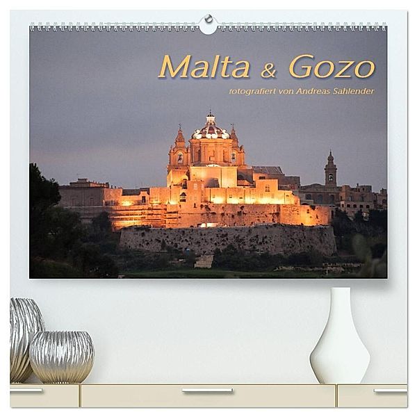 Malta & Gozo (hochwertiger Premium Wandkalender 2024 DIN A2 quer), Kunstdruck in Hochglanz, Andreas Sahlender