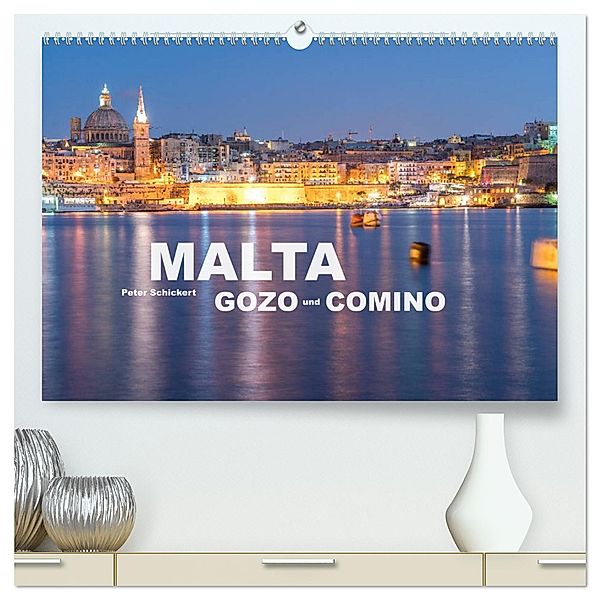 Malta - Gozo und Comino (hochwertiger Premium Wandkalender 2025 DIN A2 quer), Kunstdruck in Hochglanz, Calvendo, Peter Schickert