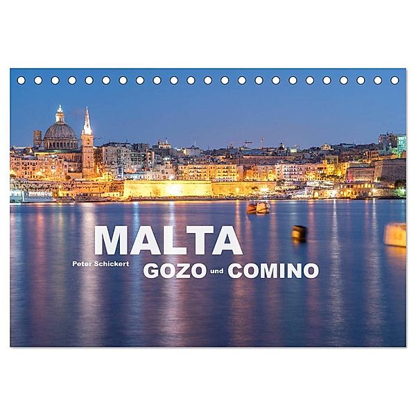 Malta - Gozo und Comino (Tischkalender 2025 DIN A5 quer), CALVENDO Monatskalender, Calvendo, Peter Schickert