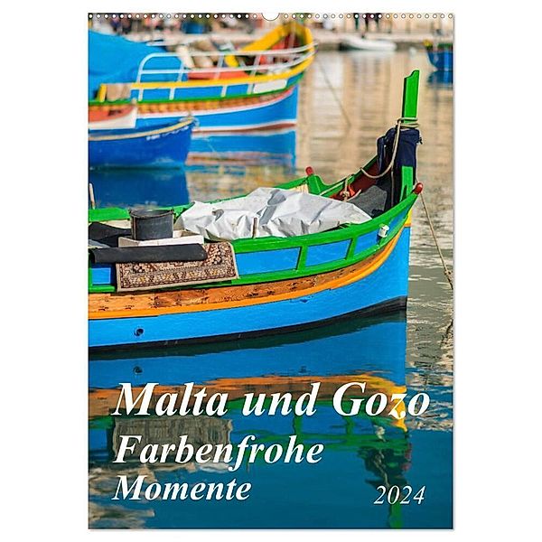 Malta und Gozo - Farbenfrohe Momente (Wandkalender 2024 DIN A2 hoch), CALVENDO Monatskalender, Kerstin Waurick