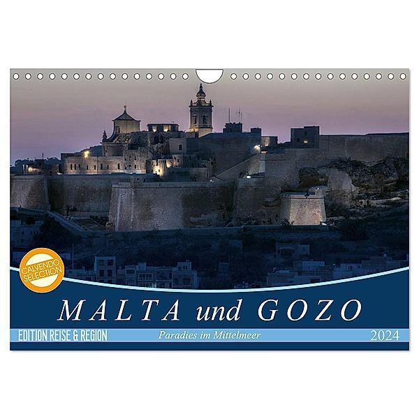 Malta und Gozo Paradies im Mittelmeer (Wandkalender 2024 DIN A4 quer), CALVENDO Monatskalender, Joana Kruse