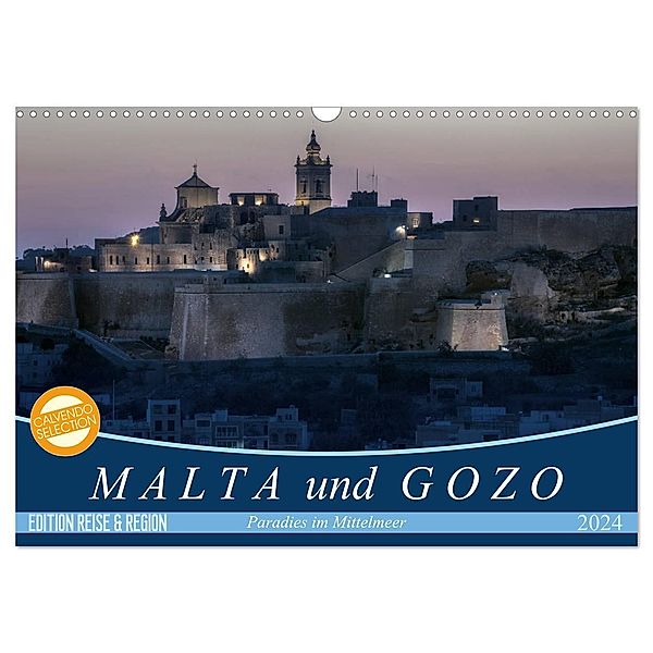 Malta und Gozo Paradies im Mittelmeer (Wandkalender 2024 DIN A3 quer), CALVENDO Monatskalender, Joana Kruse