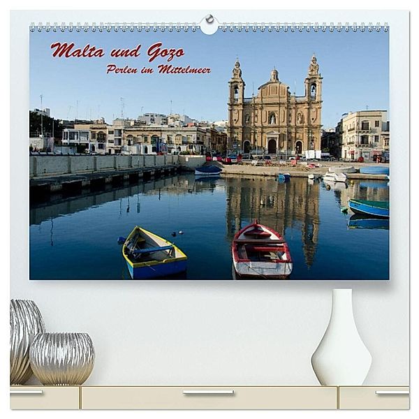 Malta und Gozo, Perlen im Mittelmeer (hochwertiger Premium Wandkalender 2025 DIN A2 quer), Kunstdruck in Hochglanz, Calvendo, Hermann Koch