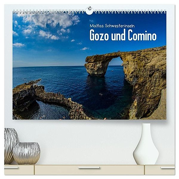 Maltas Schwesterinseln Gozo und Comino (hochwertiger Premium Wandkalender 2024 DIN A2 quer), Kunstdruck in Hochglanz, Mario Eggers