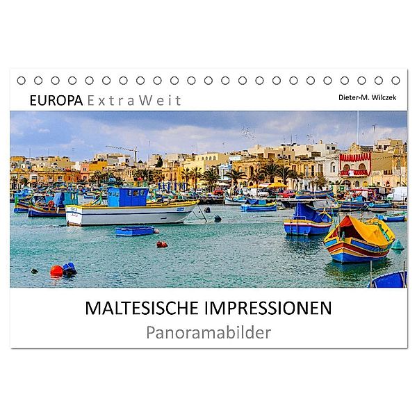 MALTESISCHE IMPRESSIONEN - Panoramabilder (Tischkalender 2024 DIN A5 quer), CALVENDO Monatskalender, Dieter-M. Wilczek