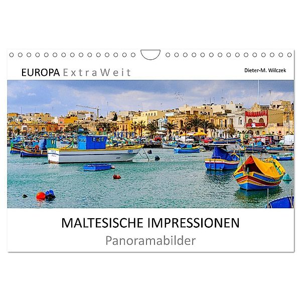 MALTESISCHE IMPRESSIONEN - Panoramabilder (Wandkalender 2024 DIN A4 quer), CALVENDO Monatskalender, Dieter-M. Wilczek