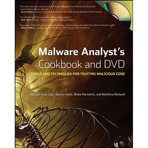 Malware Analyst's Cookbook, w. DVD-ROM, Michael Ligh, Matt Richard, Steven Adair