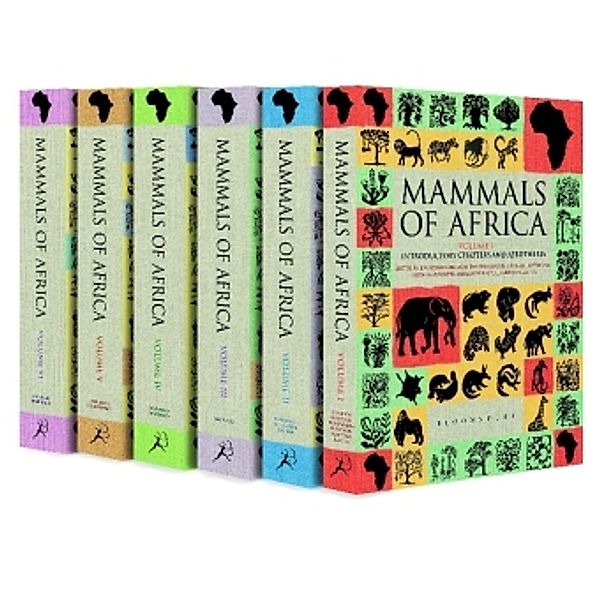 Mammals of Africa, m.  Buch, m.  Buch, m.  Buch, m.  Buch, m.  Buch, m.  Buch, 6 Teile, Jonathan Kingdon, David Happold, Thomas Butynski