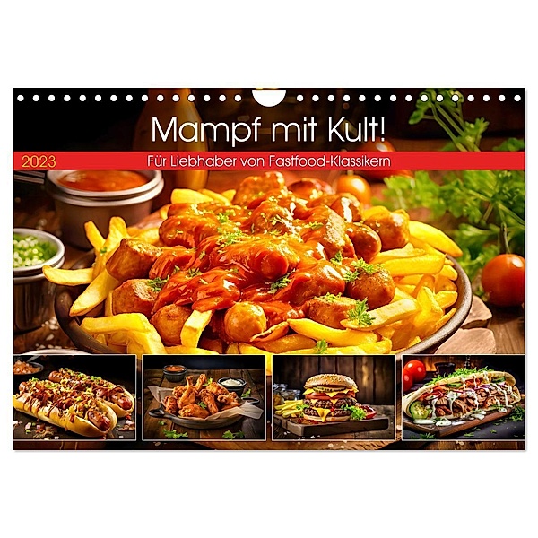 Mampf mit Kult! - Für Liebhaber von Fastfood-Klassikern (Wandkalender 2024 DIN A4 quer), CALVENDO Monatskalender, Anja Frost