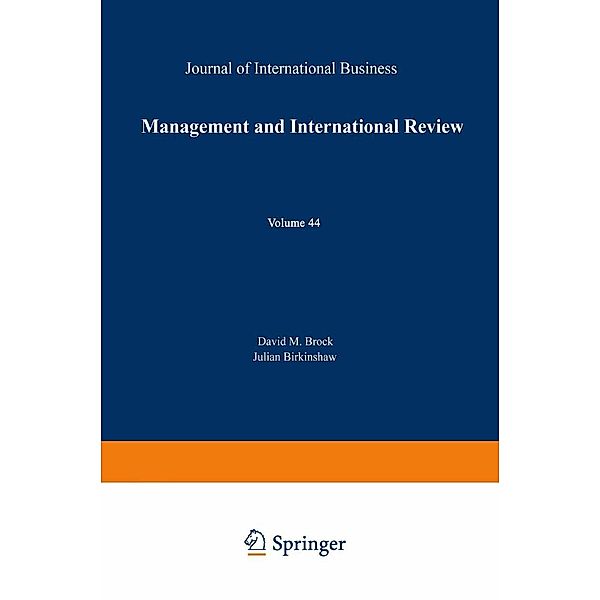 Management and International Review / mir Special Issue