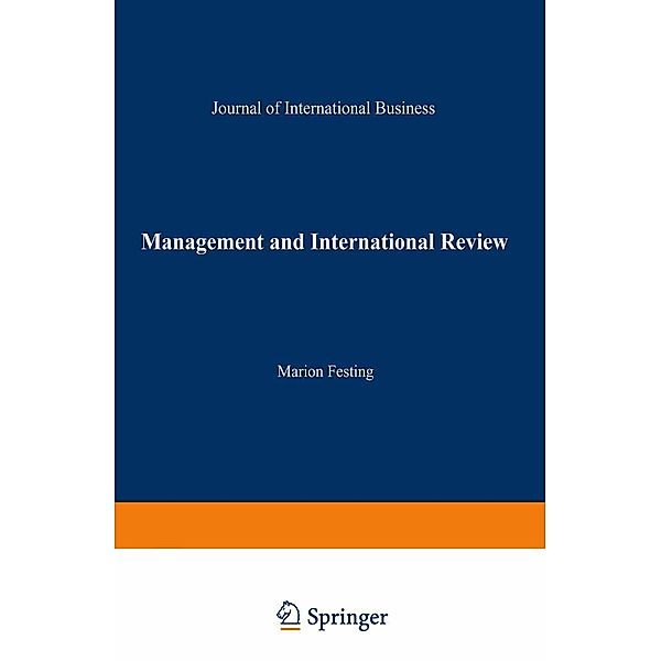 Management and International Review / mir Special Issue
