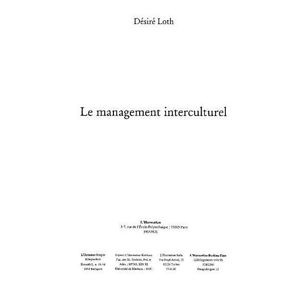 Management interculturel / Hors-collection, Loth Desire