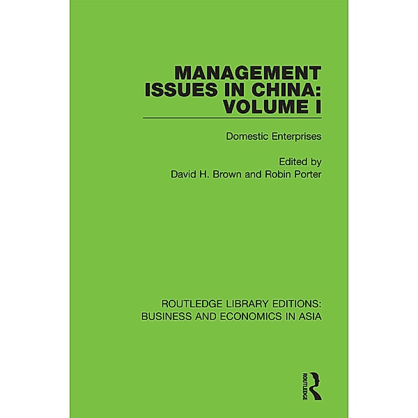 Management Issues in China: Volume 1