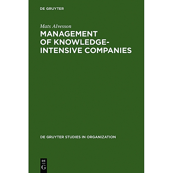 Management of Professional Service Companies, Mats Alvesson