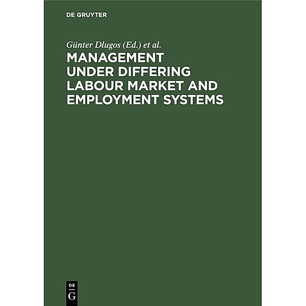 Management Under Differing Labour Market and Employment Systems