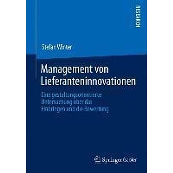 Management von Lieferanteninnovationen, Stefan Winter