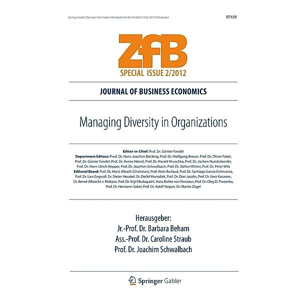 Managing Diversity in Organizations / ZfB Special Issue