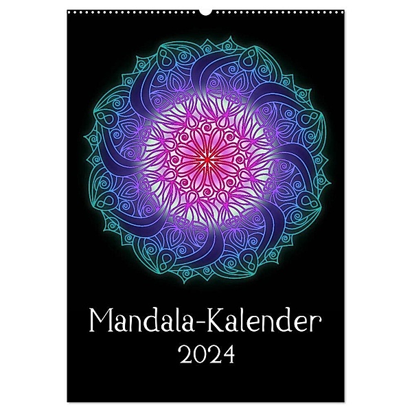 Mandala-Kalender 2024 (Wandkalender 2024 DIN A2 hoch), CALVENDO Monatskalender, Sandra Lina Jakob
