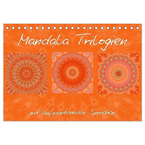 Mandala Trilogien (Tischkalender 2024 DIN A5 quer), CALVENDO Monatskalender, Christine Bässler