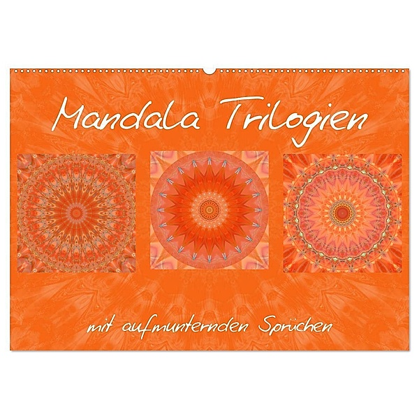 Mandala Trilogien (Wandkalender 2024 DIN A2 quer), CALVENDO Monatskalender, Christine Bässler