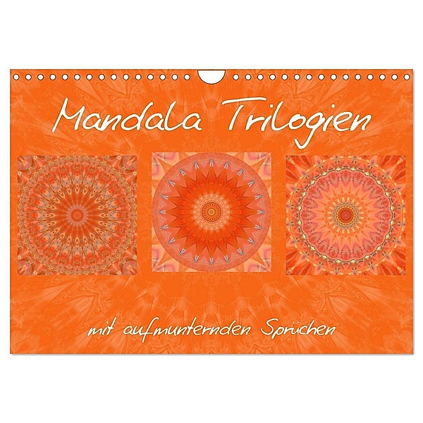 Mandala Trilogien (Wandkalender 2024 DIN A4 quer), CALVENDO Monatskalender, Christine Bässler