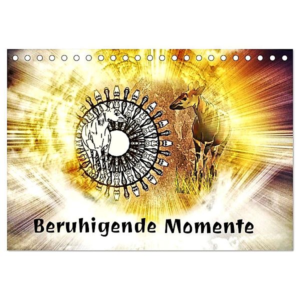 Mandalas 2024 - Beruhigende Momente (Tischkalender 2024 DIN A5 quer), CALVENDO Monatskalender, Rufebo