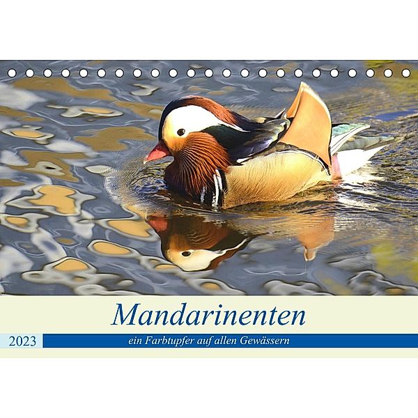 Mandarinenten, ein Farbtupfer auf allen Gewässern. (Tischkalender 2023 DIN A5 quer), Rufotos