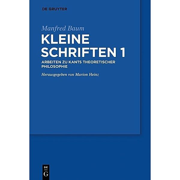 Manfred Baum: Kleine Schriften. Band 1, Manfred Baum