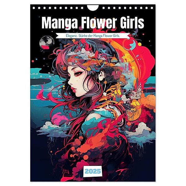 Manga Flower Girls (Wandkalender 2025 DIN A4 hoch), CALVENDO Monatskalender, Calvendo, thomas meinert