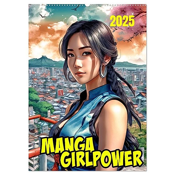 Manga Girlpower (Wandkalender 2025 DIN A2 hoch), CALVENDO Monatskalender, Calvendo, Werner Braun