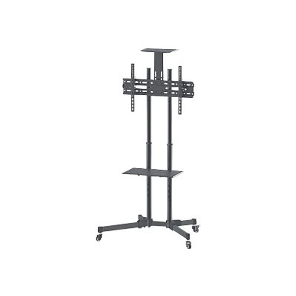 MANHATTAN Universal TV-Staender auf Rolle Basic Line fuer Bildschirme von 94cm bis 177,8cm und bis zu 50 kg neigbar Kamerahalterung