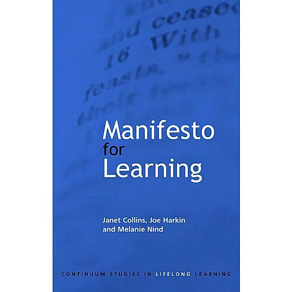 Manifesto for Learning, Janet Collins, Joe Harkin, Melanie Nind