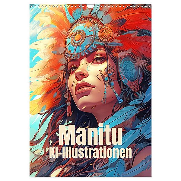 Manitu - KI-Illustrationen (Wandkalender 2025 DIN A3 hoch), CALVENDO Monatskalender, Calvendo, Liselotte Brunner-Klaus