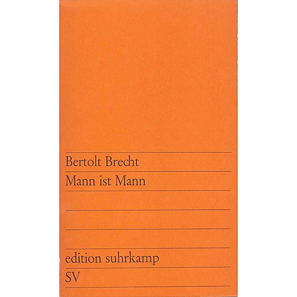 Mann ist Mann / edition suhrkamp Bd.259, Bertolt Brecht