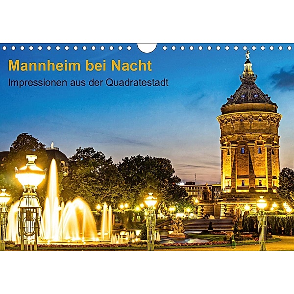 Mannheim bei Nacht - Impressionen aus der Quadratestadt (Wandkalender 2020 DIN A4 quer), Thomas Seethaler