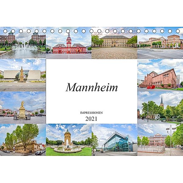 Mannheim Impressionen (Tischkalender 2021 DIN A5 quer), Dirk Meutzner