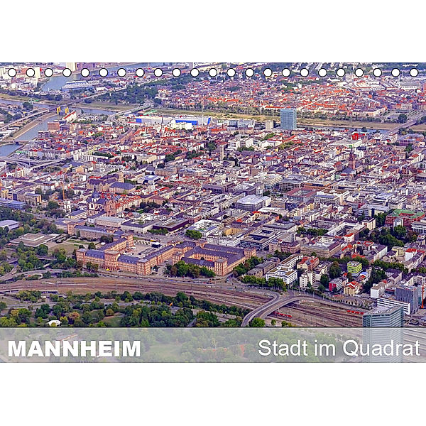 Mannheim - Stadt im Quadrat (Tischkalender 2019 DIN A5 quer), Günter Ruhm