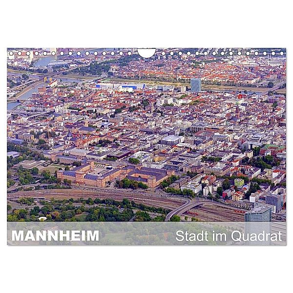 Mannheim - Stadt im Quadrat (Wandkalender 2024 DIN A4 quer), CALVENDO Monatskalender, Mannheim, Günter Ruhm