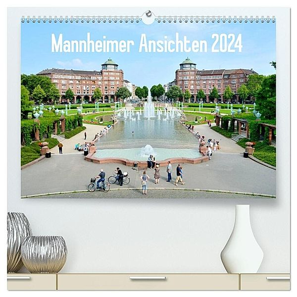 Mannheimer Ansichten 2024 (hochwertiger Premium Wandkalender 2024 DIN A2 quer), Kunstdruck in Hochglanz, Alessandro Tortora