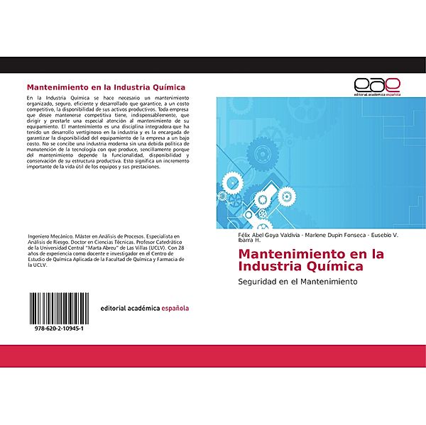 Mantenimiento en la Industria Química, Félix Abel Goya Valdivia, Marlene Dupin Fonseca, Eusebio V. Ibarra H.