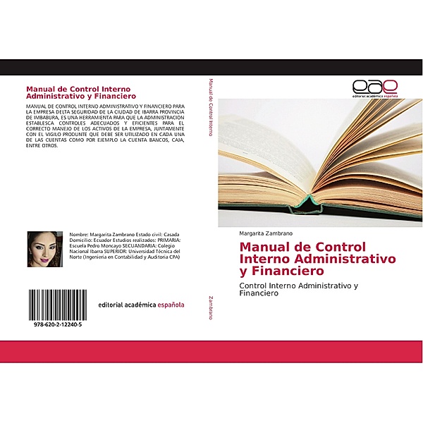 Manual de Control Interno Administrativo y Financiero, Margarita Zambrano