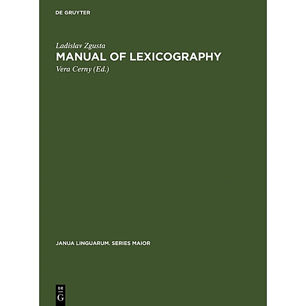 Manual of lexicography, Ladislav Zgusta